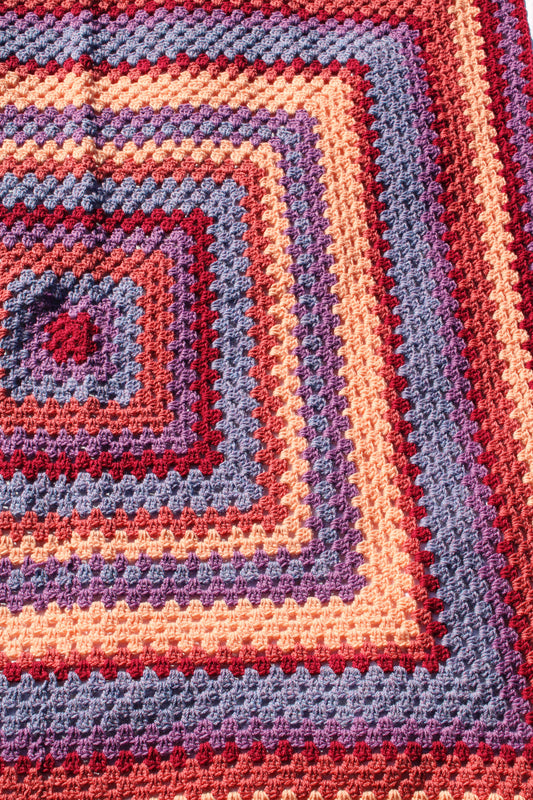 Granny Knee Blanket in Purple Tones