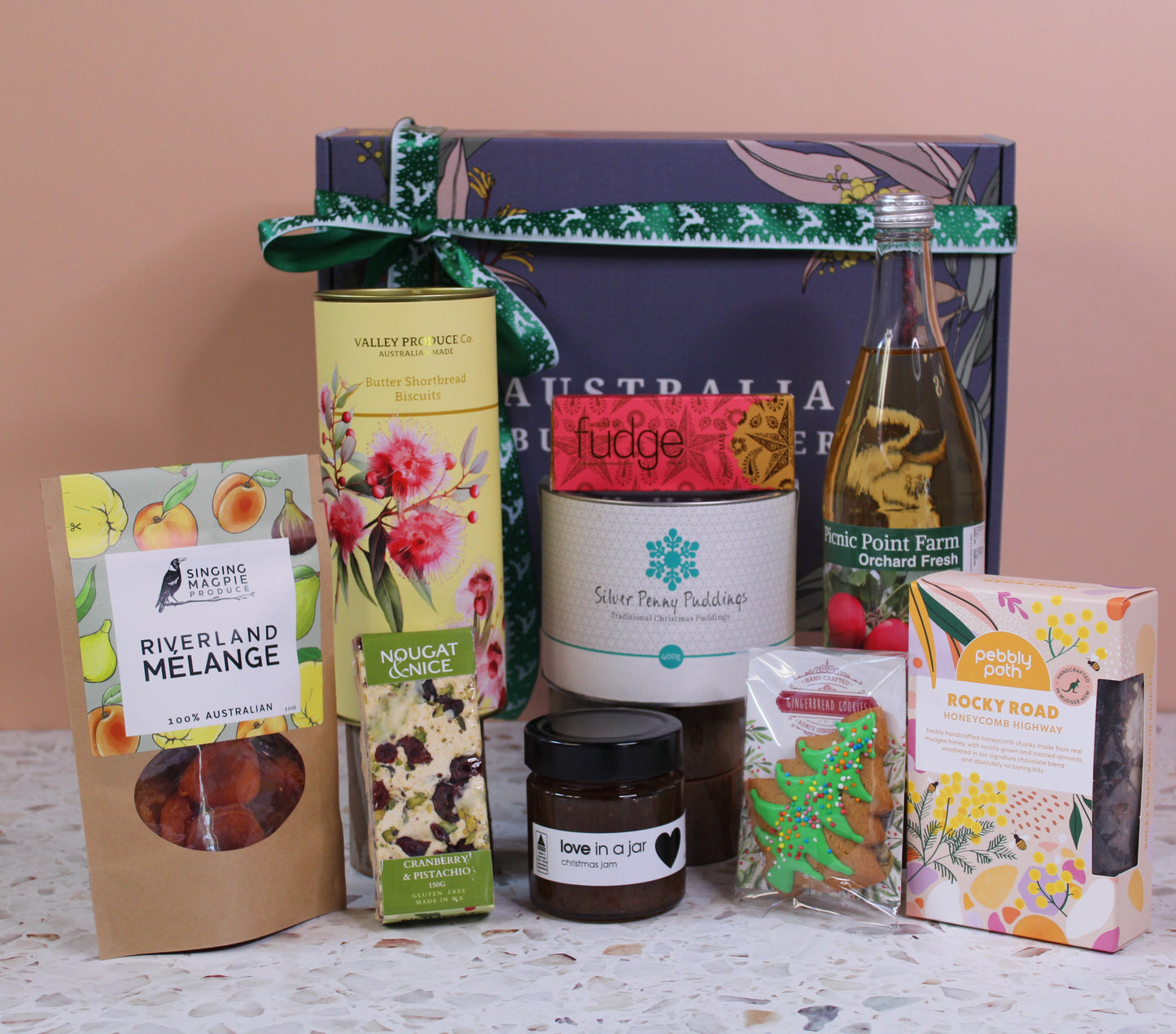 Green and Gold Traditional Christmas Hamper