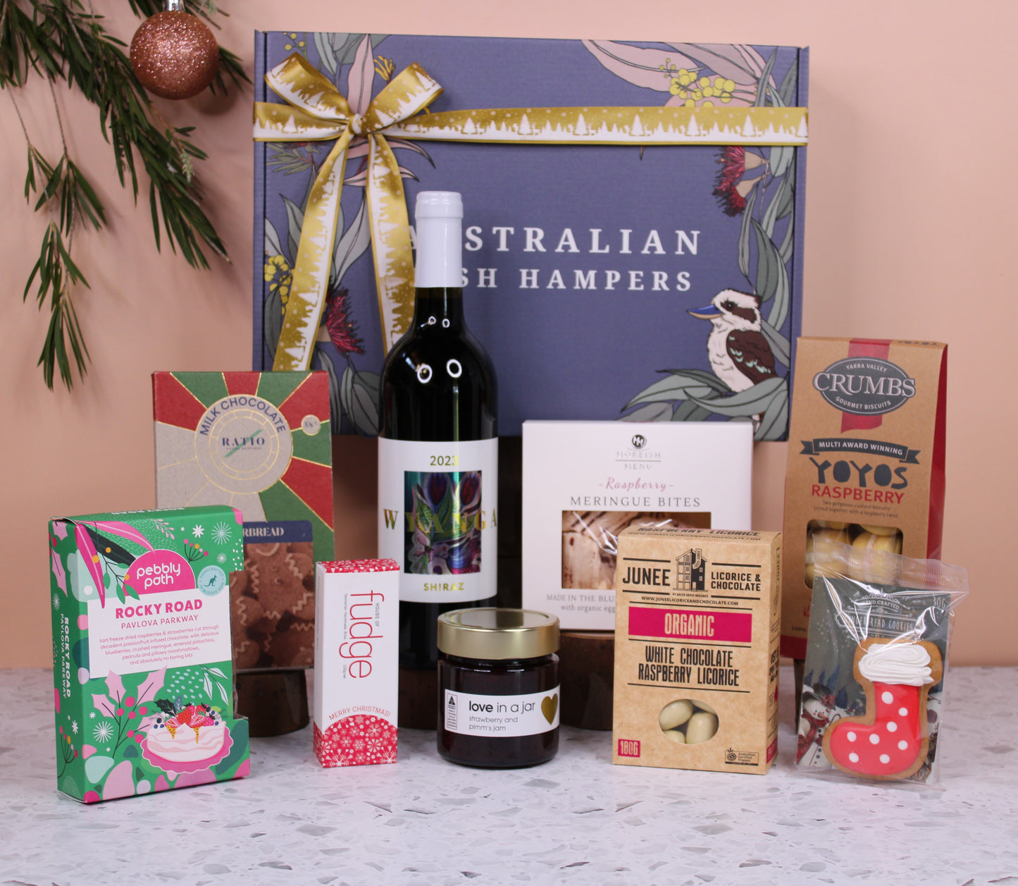 Ruby Red Christmas Hamper with Shiraz